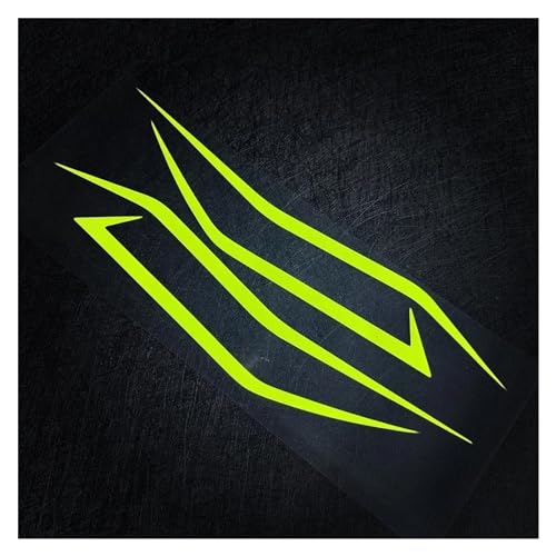 SRQORT Wind Wing Spoiler 4PCS Motorrad Verkleidung Aufkleber Dekoration Reflektierende Cool Front Pull Für Kawasaki Für Ninja Für NINJA400 Für H2 H2SX Motorradspoiler(Gelb) von SRQORT