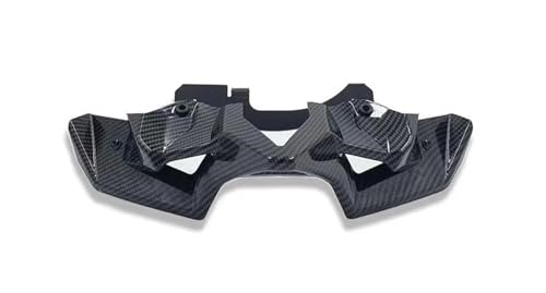 SRQORT Wind Wing Spoiler Carbon Faser Motorrad Für Z 900 Nackt Front Spoiler Winglet Aerodynamische Flügel Kit Spoiler Für Kawasaki Für Z900 2020-2022 Motorradspoiler(Kohlenstoff-Look) von SRQORT