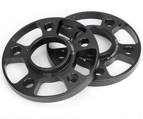 WheelSpacers 2 Stück 12/15/20 mm 7075 Aluminium geschmiedete Spurverbreiterungen Adapter PCD 5 x 112 CB = 66,5 mm für Benz W168/124/201/202 M12 x 1,5(2PCS 12mm) von SRQORT