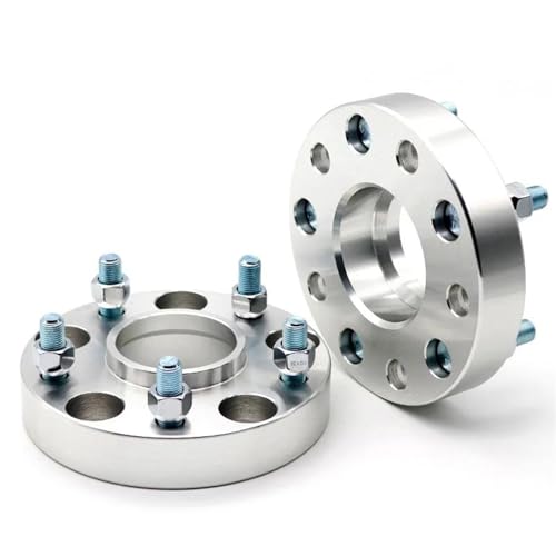 WheelSpacers 2 stück 15/20/25/30/35mm Rad Spacer Adapter PCD 5x 114,3 66,1mm Geeignet für Megane 5 lug M12x 1,5(20mm Silver) von SRQORT