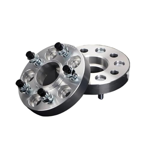 WheelSpacers 2 stück 20/25/30/35/40/50mm PCD 5x 114,3 CB 67,1mm Rad Spacer Adapter 5 Lug Für Hyundai Auto(2PCS 20mm Silver) von SRQORT