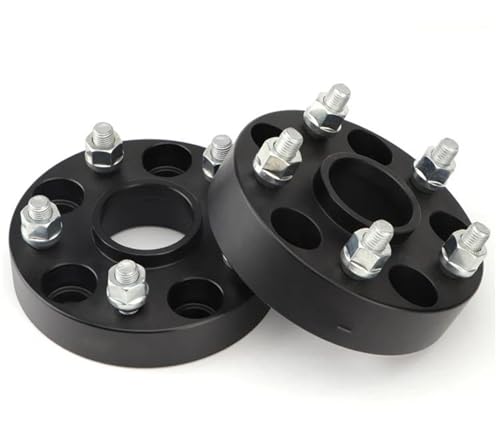 WheelSpacers 2 stück 25/30/35/40/50/60mm Rad Spacer Adapter 5 Lug Für Land für Rover PCD 5x 165,1 CB 113,1mm M16xP 1,5(50mm Black) von SRQORT