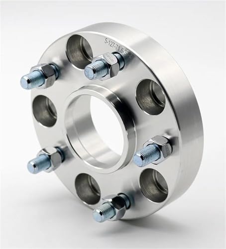 WheelSpacers 2 stück PCD 5x114,3 15/20/25/30/35/40mm Hubcentric 67,1mm aluminium Rad Spacer Adapter 5 Lug FÜR DODGE Universal Auto(2pcs 40mm Silver) von SRQORT