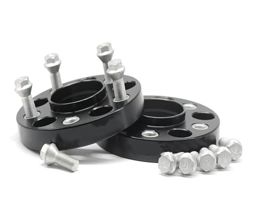 WheelSpacers 2-teiliger 20/25/30/35/40/50 mm PCD 5x112 57,1 mm Spurverbreiterung Adapter für Magotan(2PCD 60mm Black) von SRQORT