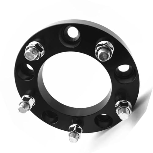 WheelSpacers Embers Geschmiedete Aluminium-Rad-Distanzscheiben 5x139.7 CB 108mm M12x1.25 Für Niva 1 Stück(Athletic Black 25mm) von SRQORT