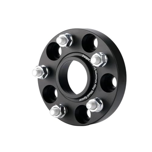 WheelSpacers Spurverbreiterung Adapter PCD 5x108 CB 63.4 Für Range Für Rover M14x1.5 1 stück(1 piece Black 30mm) von SRQORT