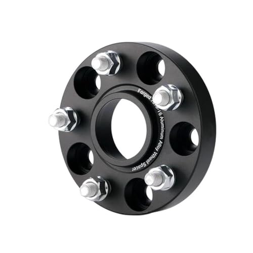 WheelSpacers Spurverbreiterung Adapter PCD 5x108 CB 63.4 Für Volvo S60 1 Stück(1 piece Black 20mm) von SRQORT