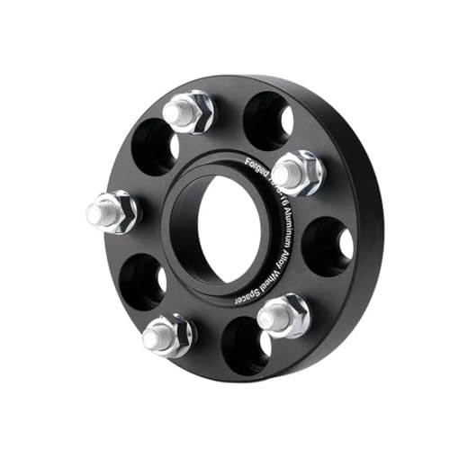 WheelSpacers Spurverbreiterung Adapter PCD 5x108 CB 63.4 Für Volvo S60 1 Stück(1 piece Black 25mm) von SRQORT