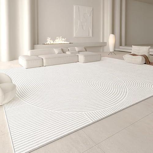 SRTJURFG Teppich Wohnzimmer 140x200 cm rutschfest Waschbar Kurzflor Weich für Schlafzimmer Küche Moderne geometrische Linien grau SRTJURFG Teppich Wohnzimmer 140x200 cm rutschfest Waschbar Kurzflor Weich für Schlafzimmer Küche Moderne geometrische Linien grau von SRTJURFG