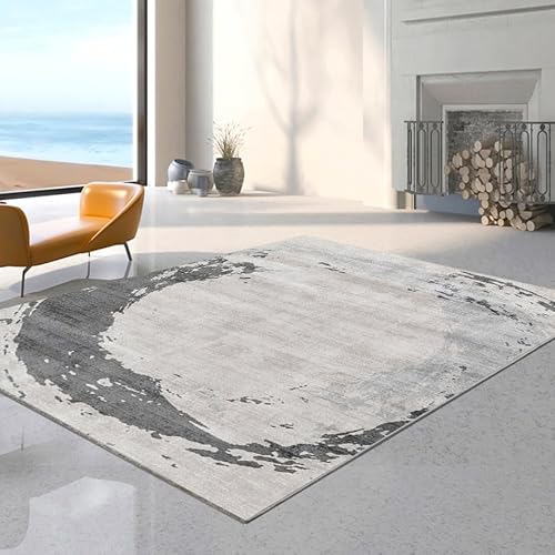 SRTJURFG Teppich Wohnzimmer 60x90 cm Waschbar Rechteck Weich Kurzflor Teppich Leicht zu Reinigen für Schlafzimmer Moderne abstrakte Tinte grau SRTJURFG Teppich Wohnzimmer 60x90 cm Waschbar Rechteck Weich Kurzflor Teppich Leicht zu Reinigen für Schlafzimmer Moderne abstrakte Tinte grau von SRTJURFG