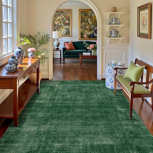 SRTJURFG Teppiche Groß 160x230 cm Wohnzimmer Waschbar Kurzflor rutschfest Bequeme für Schlafzimmer Büro Küche Moderne abstrakte Tinte grün SRTJURFG Teppiche Groß 160x230 cm Wohnzimmer Waschbar Kurzflor rutschfest Bequeme für Schlafzimmer Büro Küche Moderne abstrakte Tinte grün von SRTJURFG