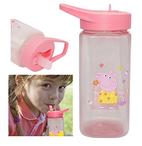 Pepa Pig Strohhalm-Wasserflasche, 420 ml, quadratische Kunststoff-Trinkflasche, BPA-frei, Blau für Kinder ab 6 Monaten Pepa Pig Strohhalm-Wasserflasche, 420 ml, quadratische Kunststoff-Trinkflasche, BPA-frei, Blau für Kinder ab 6 Monaten von SRV Hub
