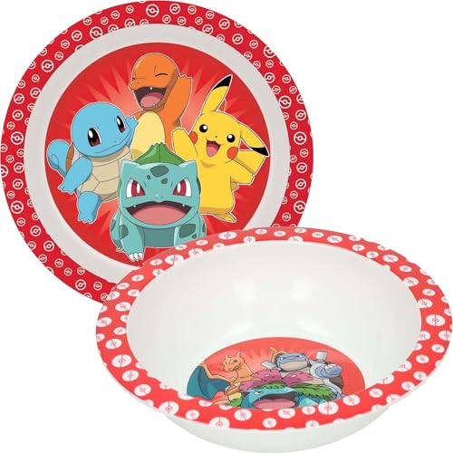Pokemon Kinder-Teller und Schüssel-Set, 100 % offizielles Lizenzprodukt, BPA-frei, wiederverwendbar, Kunststoffgeschirr, Cartoon-Design, Snackgeschirr für Kleinkinder, Jungen, Mädchen, ab 3 Jahren Pokemon Kinder-Teller und Schüssel-Set, 100 % offizielles Lizenzprodukt, BPA-frei, wiederverwendbar, Kunststoffgeschirr, Cartoon-Design, Snackgeschirr für Kleinkinder, Jungen, Mädchen, ab 3 Jahren von SRV Hub
