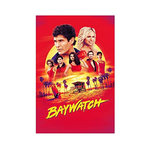 Baywatch Sonnenuntergang-Poster, Leinwand, Poster, Wandkunst, Dekoration, Bild, Gemälde für Wohnzimmer, Schlafzimmer, Dekoration, Rahmen-Stil, 30 x 45 cm von SRVOOZ