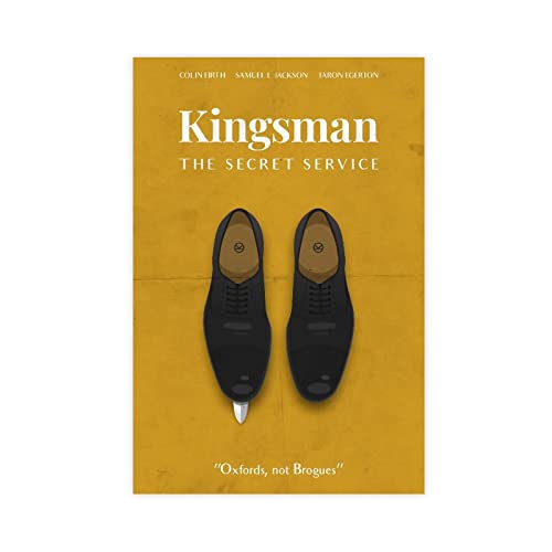 Kingsman The Secret Service Poster Leinwand Poster Wandkunst Dekor Druck Bild Gemälde für Wohnzimmer Schlafzimmer Dekoration Rahmen Stil 30 x 45 cm von SRVOOZ