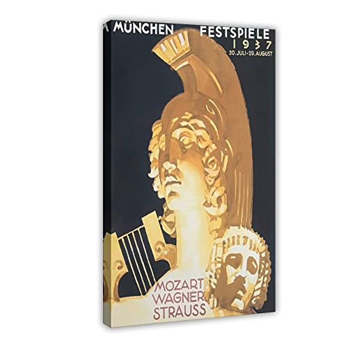 München Festspiele Ausstellungsposter – Mozart – Wagner – Strauss – Klassisches Konzertposter Leinwandposter Wandkunst Dekor Druck Bild Gemälde für Wohnzimmer Schlafzimmer Dekoration Rahmenstil 40,6 x 61 cm ( München Festspiele Ausstellungsposter – Mozart – Wagner – Strauss – Klassisches Konzertposter Leinwandposter Wandkunst Dekor Druck Bild Gemälde für Wohnzimmer Schlafzimmer Dekoration Rahmenstil 40,6 x 61 cm ( von SRVOOZ