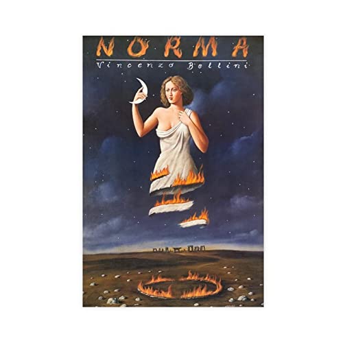 Rafal Olbinski Opernposter – Vincenzo Bellini's Norma Leinwandposter Schlafzimmer Dekor Sport Landschaft Büro Zimmer Dekor Geschenk Rahmen Stil 30 x 45 cm von SRVOOZ