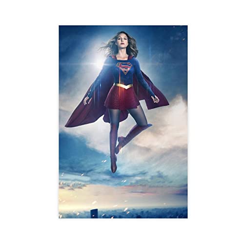 Supergirl Poster Leinwand Poster Schlafzimmer Dekor Sport Landschaft Büro Zimmer Dekor Geschenk ohne Rahmen Stil 40 x 60 cm von SRVOOZ