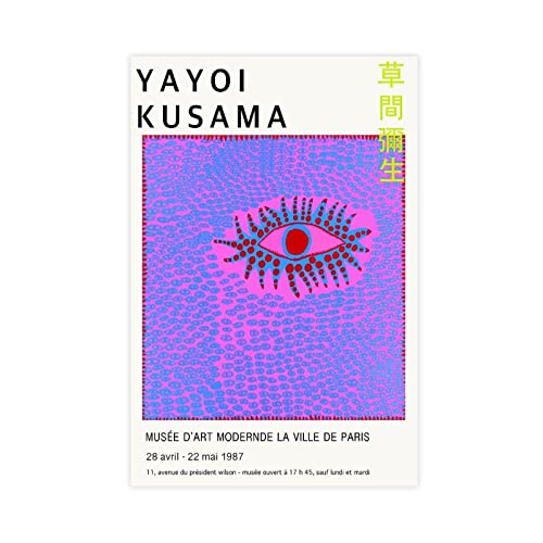 YAYOI KUSAMA One Eye Poster Leinwand Poster Schlafzimmer Dekor Sport Landschaft Büro Zimmer Dekor Geschenk ohne Rahmen Stil 40 x 60 cm von SRVOOZ