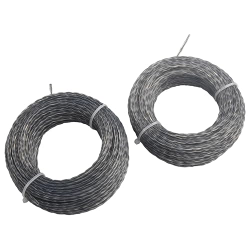 15M 30M Ersatzschnurkern aus verstärktem Nylon Kompatibel mit Rasenmäher, Freischneider, Gartengeräte, 2er-Set(15MX2MMX 2PCS) von SRxBKC