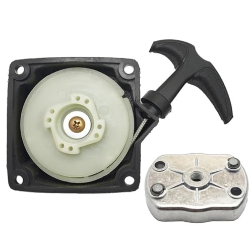 Rückstoß-Starter-Set mit Aluminium-Klauen-Zifferblatt, kompatibel mit 40–5 CG430 44F-5 Rasenmäher-Motor-Reparatur-Ersatz(STARTER AND DIAL) von SRxBKC