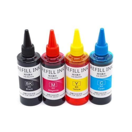 SRxBKC 100 ml 4Color T40d Nachfüllfarbstoff -Tinte kompatibel mit Surecolor T2100 T3100 T5100 T3100N T5100N T3100M T5100M Drucker von SRxBKC