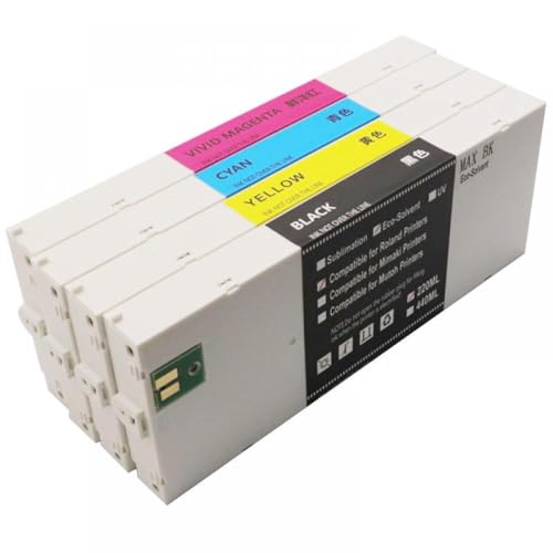 SRxBKC EcoSOL MAX2 MAX3 MAX ECO-LOLENT Tink-KAURTRE 220ml kompatibel mit Roland BN-20 RS-640 XC540 VS-640 540 VS420 VS300 Drucker(220ML-MAX-4pcs) von SRxBKC