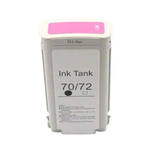 SRxBKC Kompatible Tintenpatrone mit Chip Kompatibel mit das Designjet Z2100 Z3100 Z3200 Z5200 Z5400 Drucker 70 ml Farbstofftinte Ersatz(Light Magenta) von SRxBKC
