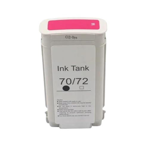SRxBKC Kompatible Tintenpatrone mit Chip Kompatibel mit das Designjet Z2100 Z3100 Z3200 Z5200 Z5400 Drucker 70 ml Farbstofftinte Ersatz(Magenta) von SRxBKC