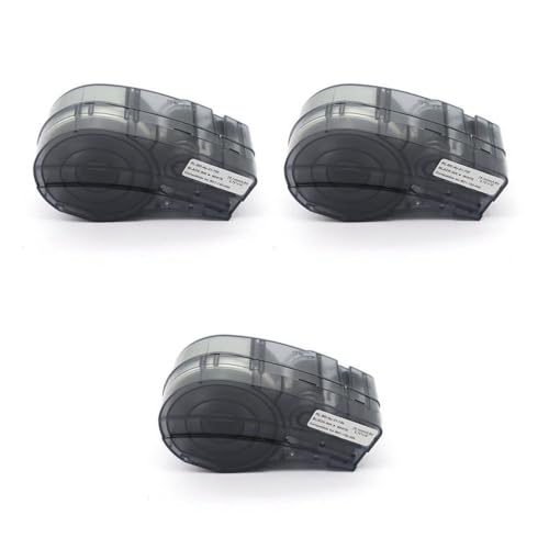 SRxBKC M21-750-499 Schwarz auf weißer Nylon-Etikettenklebebandspatrone kompatibel mit Etikettendrucker und Labor-Kennzeichnung(M21-750-499-3pcs) von SRxBKC