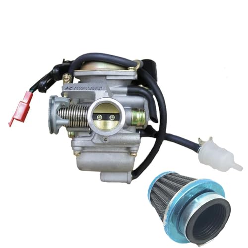 Vergaser kompatibel mit Dazon Raider Classic 150 Phantom R4i Sunl Bms Retro Pgo G-max Sundown Future Kazuma Dingo Scooter GY6-Serie(Includes Fuel Filter) von SRxBKC