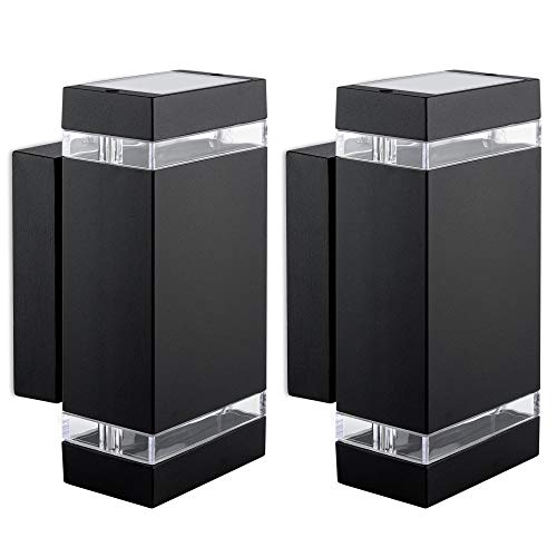 SSC-LUXon 2er Set LED Wandlampe up & down schwarz - Außen Wandleuchte IP44 Aufbauleuchte inkl. 2x LED Leuchtmittel 3W 230V GU10 warmweiß SSC-LUXon 2er Set LED Wandlampe up & down schwarz - Außen Wandleuchte IP44 Aufbauleuchte inkl. 2x LED Leuchtmittel 3W 230V GU10 warmweiß von SSC-LUXon