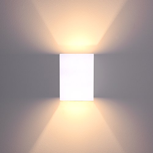 SSC-LUXon LED Wandlampe Gips dimmbar, eckig (überstreichbar) Up & Down - Innenleuchte LED 3W G9 warmweiß 2700K dimmbar von SSC-LUXon