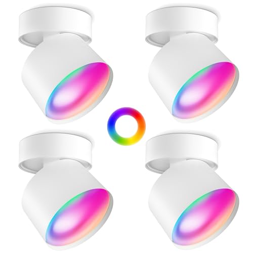 SSC-LUXon 4 Stück Deckenlampen weiß - inkl. 4 Smart GX53 LED 6W RGV CCT dimmbar - WLAN - kompatibel mit Google, Alexa & Siri SSC-LUXon 4 Stück Deckenlampen weiß - inkl. 4 Smart GX53 LED 6W RGV CCT dimmbar - WLAN - kompatibel mit Google, Alexa & Siri von SSC-LUXon