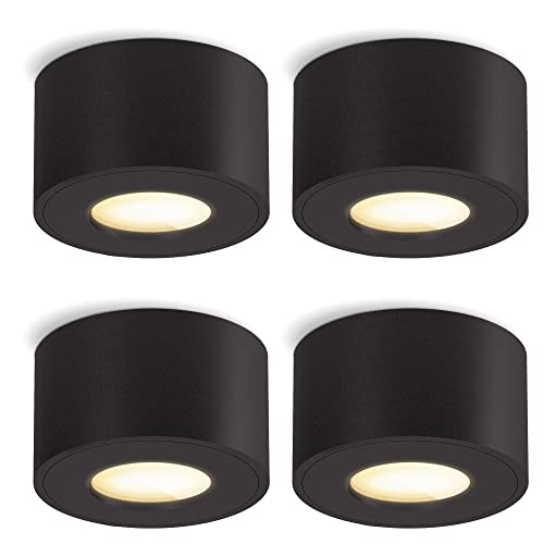 SSC-LUXon 4er Set CELI-1 Spot Aufbauspot IP44 dimmbar schwarz mit LED Leuchtmittel 230V - Badezimmer Aufbauleuchte warmweiß 4W SSC-LUXon 4er Set CELI-1 Spot Aufbauspot IP44 dimmbar schwarz mit LED Leuchtmittel 230V - Badezimmer Aufbauleuchte warmweiß 4W von SSC-LUXon