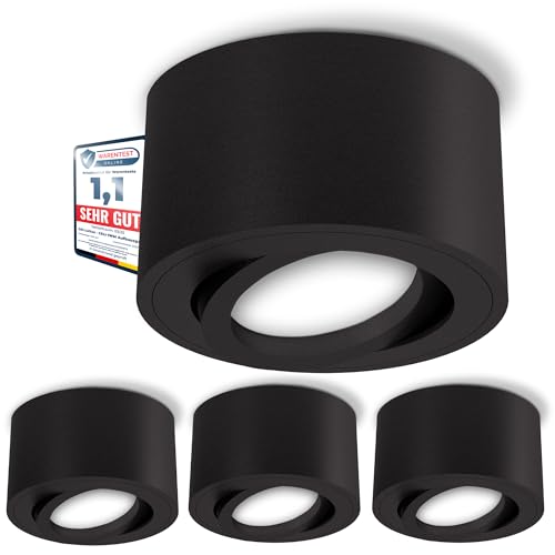 SSC-LUXon 4x CELI-1BM Aufputz Strahler LED flach dimmbar mit LED Leuchtmittel neutralweiß - Mini Aufbau Downlight schwarz 230V SSC-LUXon 4x CELI-1BM Aufputz Strahler LED flach dimmbar mit LED Leuchtmittel neutralweiß - Mini Aufbau Downlight schwarz 230V von SSC-LUXon