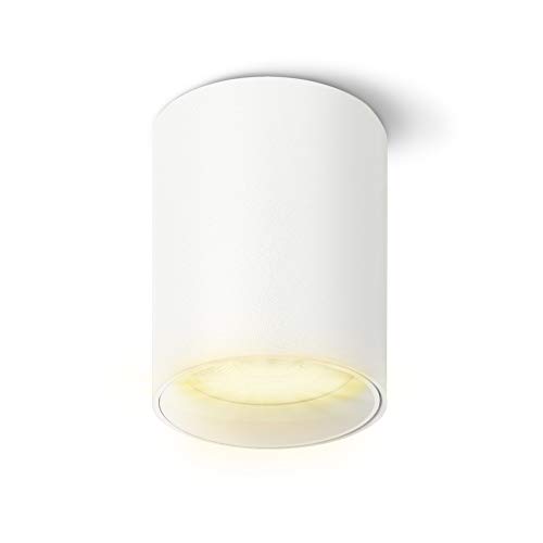 SSC-LUXon Aufbau LED Spot TOBI-S inkl. LED GU10 Lampe tauschbar 3W warmweiß - Aufbaustrahler Mini Ø 60mm x 85mm weiß 230 Volt von SSC-LUXon