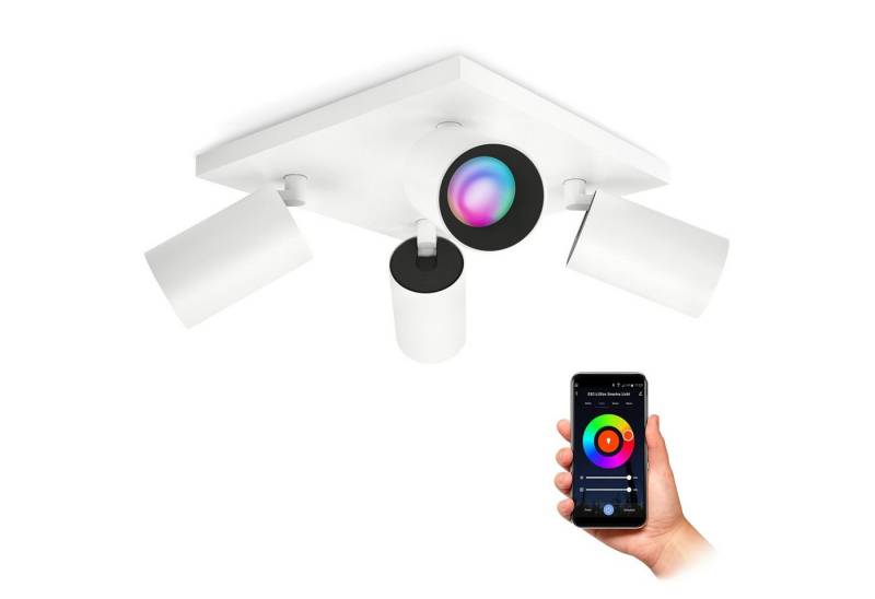 SSC-LUXon LED Aufbaustrahler ALVO Design Deckenleuchte 4-flammig schwenkbar mit WiFi RGB GU10 LED, RGB & Weißtöne von SSC-LUXon