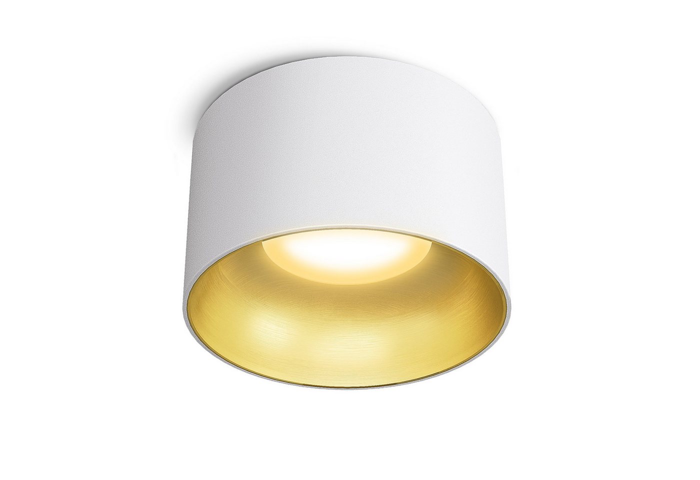 SSC-LUXon LED Aufbaustrahler BAHIO Downlight Spot dimmbar weiß / gold inkl. LED Modul 4W warmweiß, Warmweiß SSC-LUXon LED Aufbaustrahler BAHIO Downlight Spot dimmbar weiß / gold inkl. LED Modul 4W warmweiß, Warmweiß von SSC-LUXon