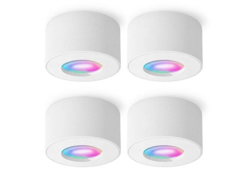 SSC-LUXon Aufbauleuchte CELI-1 Aufbauspot flach weiss IP44 fuer Bad & Aussen mit WiFi RGB LED, Warmweiß bis Tageslicht SSC-LUXon Aufbauleuchte CELI-1 Aufbauspot flach weiss IP44 fuer Bad & Aussen mit WiFi RGB LED, Warmweiß bis Tageslicht von SSC-LUXon