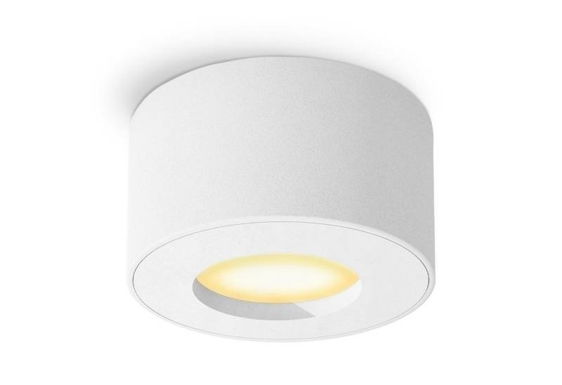 SSC-LUXon LED Außen-Deckenleuchte CELI-1 Aufbauspot in weiss mit IP44 mit fourSTEP LED Modul 4W, Extra Warmweiß von SSC-LUXon