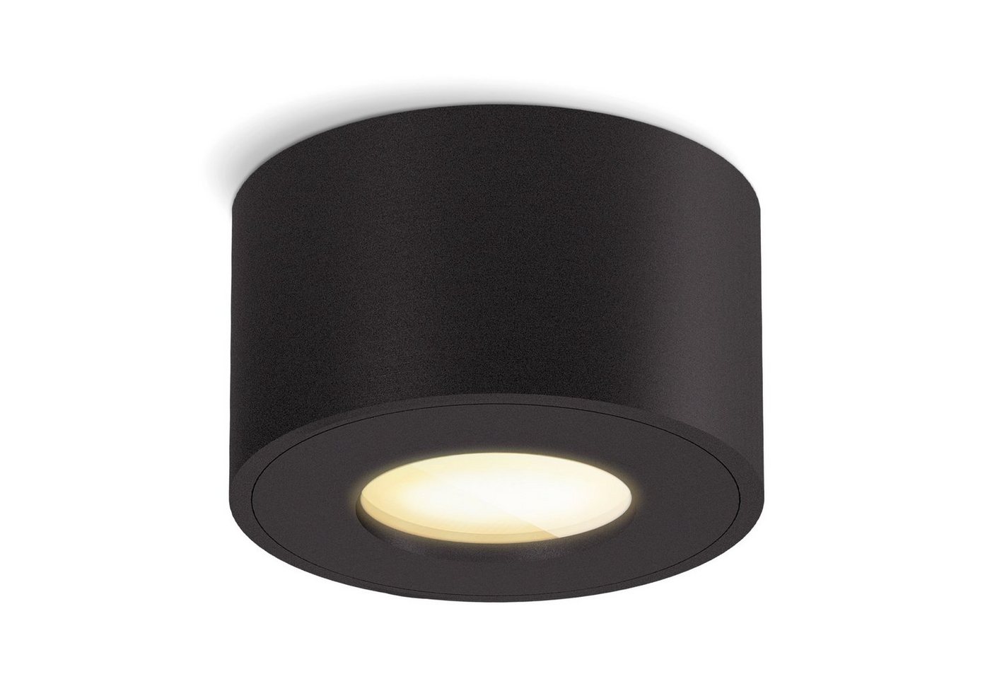 SSC-LUXon LED Außen-Deckenleuchte CELI-1 Spot Aufputz IP44 flach in schwarz mit LED Modul dimmbar 4W, Warmweiß SSC-LUXon LED Außen-Deckenleuchte CELI-1 Spot Aufputz IP44 flach in schwarz mit LED Modul dimmbar 4W, Warmweiß von SSC-LUXon