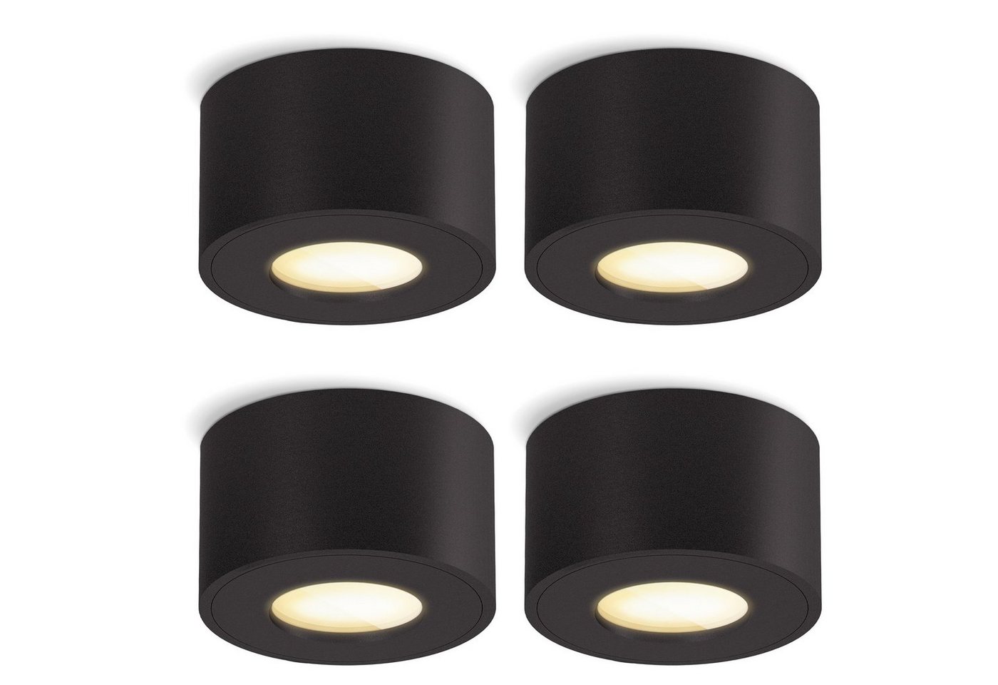 SSC-LUXon LED Außen-Deckenleuchte CELI-1 Spot Aufputz IP44 flach in schwarz mit LED Modul dimmbar 4W, Warmweiß SSC-LUXon LED Außen-Deckenleuchte CELI-1 Spot Aufputz IP44 flach in schwarz mit LED Modul dimmbar 4W, Warmweiß von SSC-LUXon