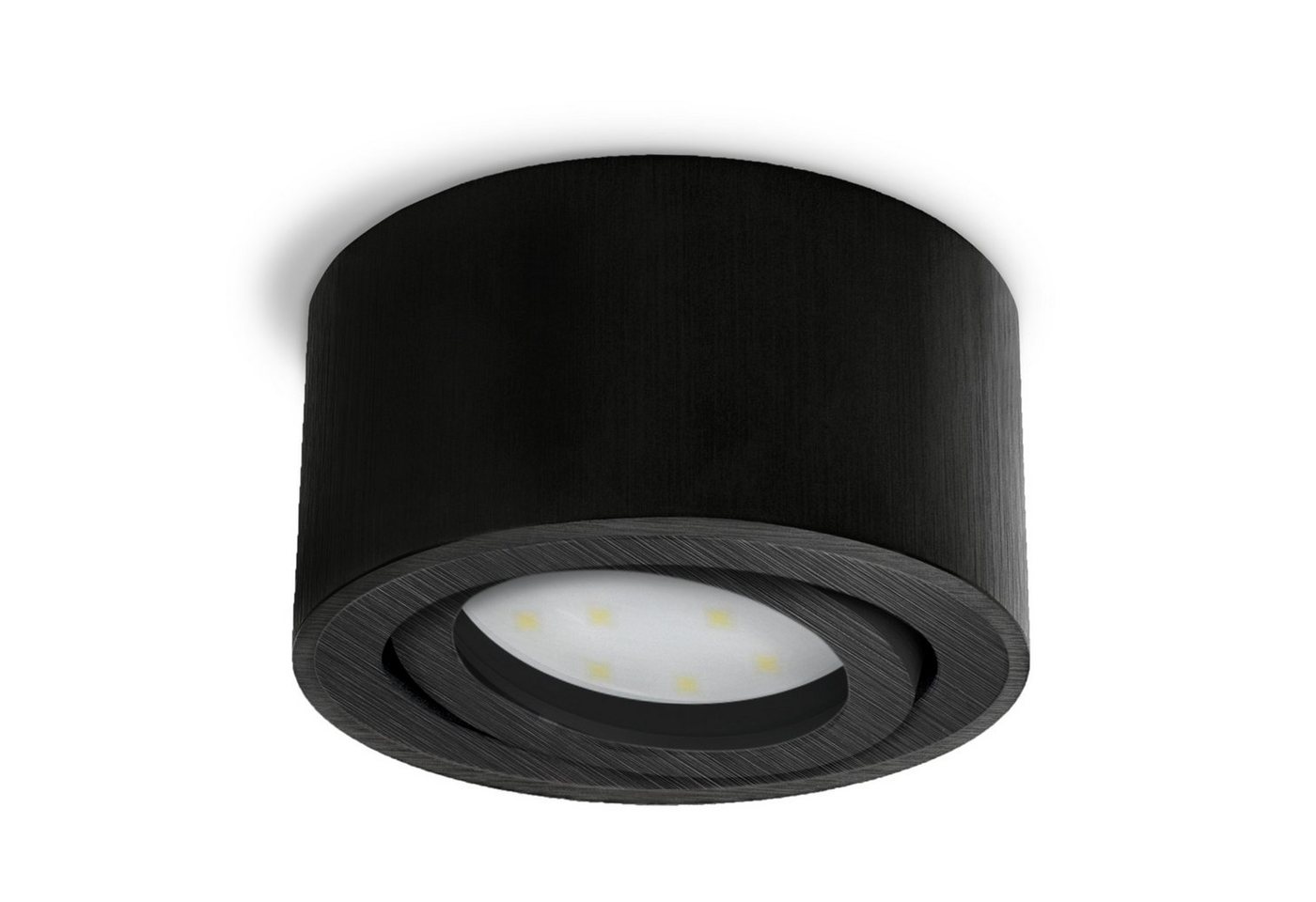 SSC-LUXon Aufbauleuchte CELI-1B Aufbauspot schwarzes Alu schwenkbar mit DIMMBAREM LED Modul, Neutralweiß von SSC-LUXon