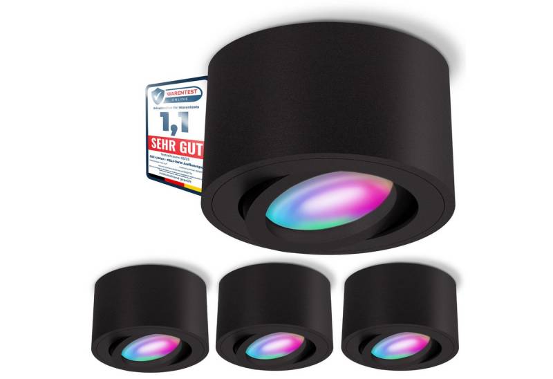 SSC-LUXon LED Aufbaustrahler CELI-1BM Aufbauspot schwarz flach schwenkbar mit LED RGB WiFi, Warmweiß bis Tageslicht SSC-LUXon LED Aufbaustrahler CELI-1BM Aufbauspot schwarz flach schwenkbar mit LED RGB WiFi, Warmweiß bis Tageslicht von SSC-LUXon