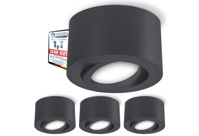 SSC-LUXon LED Aufbaustrahler CELI-1N Aufbauspot flach schwenkbar in anthrazit mit LED Modul dimmbar, Warmweiß von SSC-LUXon