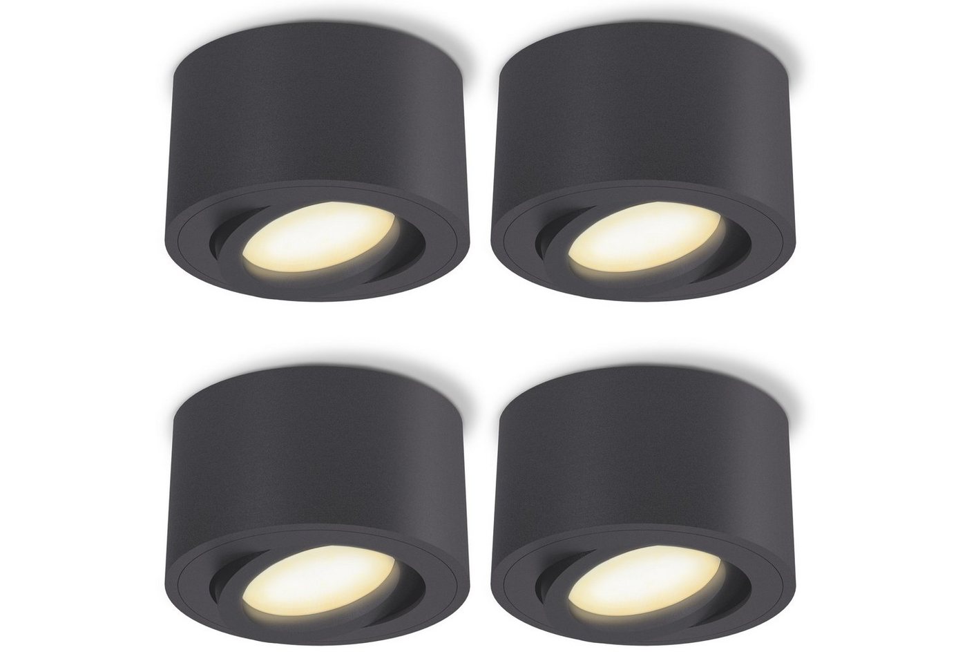 SSC-LUXon Aufbauleuchte CELI-1N Aufputzspot flach schwenkbar mit fourSTEP Dimmbar ohne Dimmer, Warmweiß SSC-LUXon Aufbauleuchte CELI-1N Aufputzspot flach schwenkbar mit fourSTEP Dimmbar ohne Dimmer, Warmweiß von SSC-LUXon