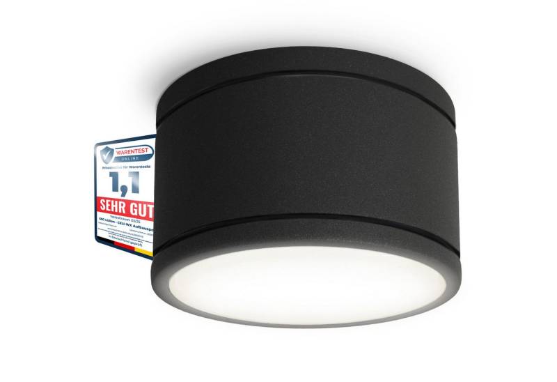 SSC-LUXon LED Außen-Deckenleuchte CELI-WX Bad Aufbauspot IP44 schwarz mit GX53 LED Leuchtmittel 6W, Neutralweiß SSC-LUXon LED Außen-Deckenleuchte CELI-WX Bad Aufbauspot IP44 schwarz mit GX53 LED Leuchtmittel 6W, Neutralweiß von SSC-LUXon