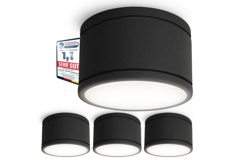 SSC-LUXon LED Außen-Deckenleuchte CELI-WX Bad Aufbauspot IP44 schwarz mit GX53 LED Leuchtmittel 5W, Neutralweiß von SSC-LUXon