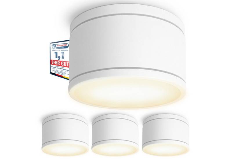 SSC-LUXon LED Außen-Deckenleuchte CELI-WX flacher Bad Aufbauspot IP44 in weiss mit LED GX53 Lampe 3W, Warmweiß SSC-LUXon LED Außen-Deckenleuchte CELI-WX flacher Bad Aufbauspot IP44 in weiss mit LED GX53 Lampe 3W, Warmweiß von SSC-LUXon